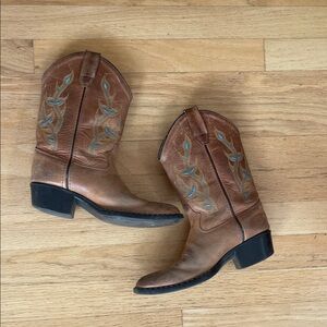 Old West kids leather boots size 3